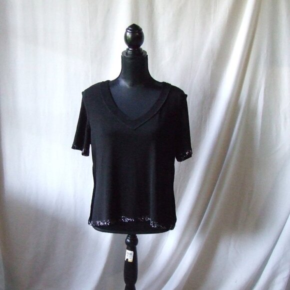 Ronnie Nicole blouse shirt top plus size silver black evening vintage whimsigoth - Picture 5 of 14